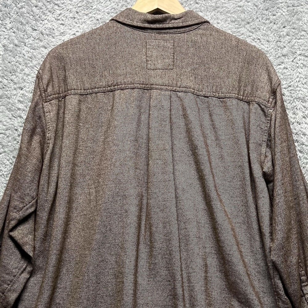 Aerie Shirt Womens Small Brown Anytime Fave Twill Oversized Relaxed Button Up - Picture 7 of 14